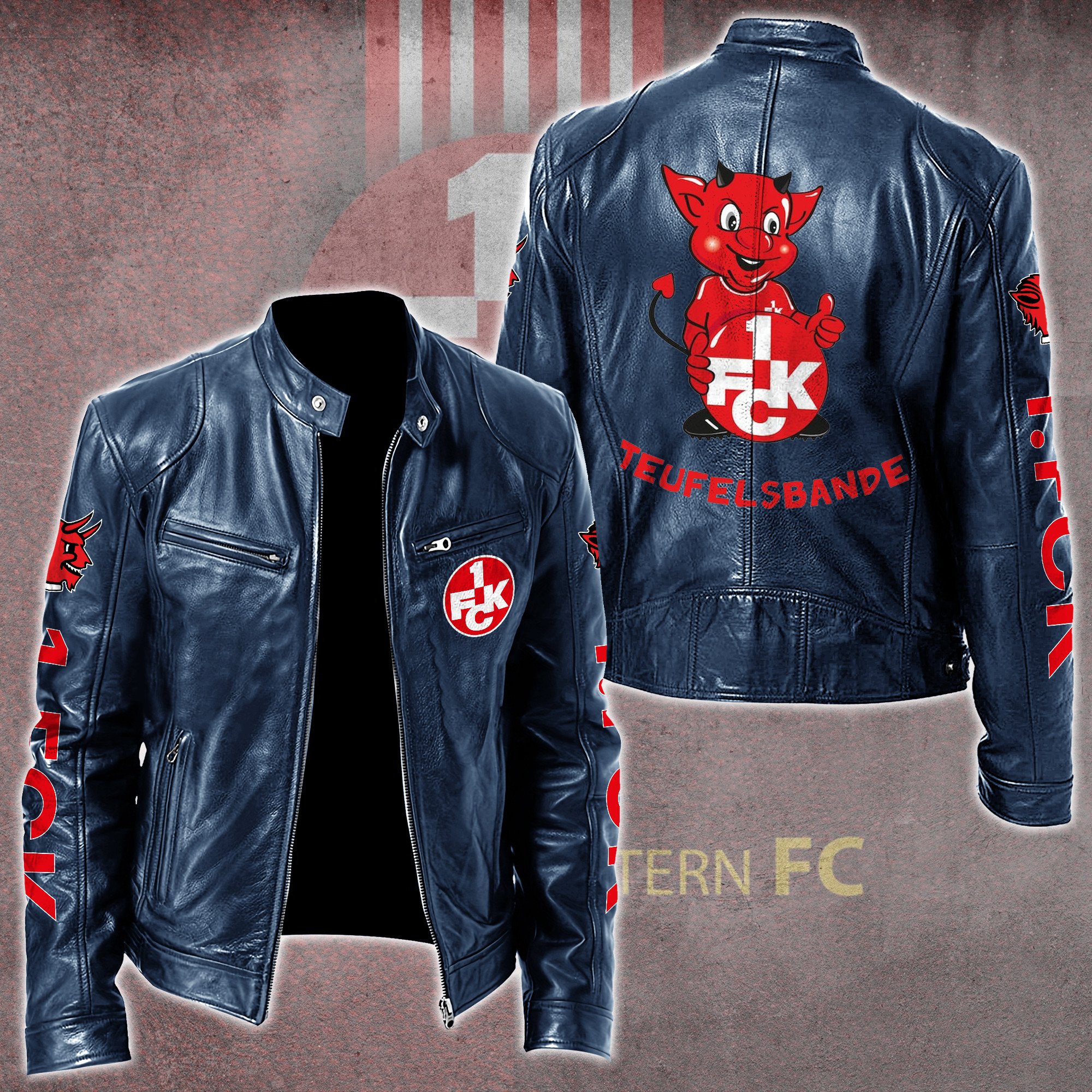 1 FC Kaiserslautern Bundesliga Leather Bomber Jacket