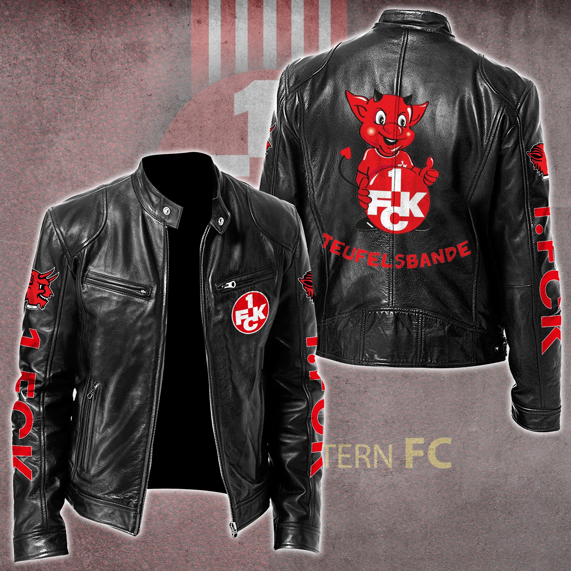 1 FC Kaiserslautern Bundesliga Leather Bomber Jacket