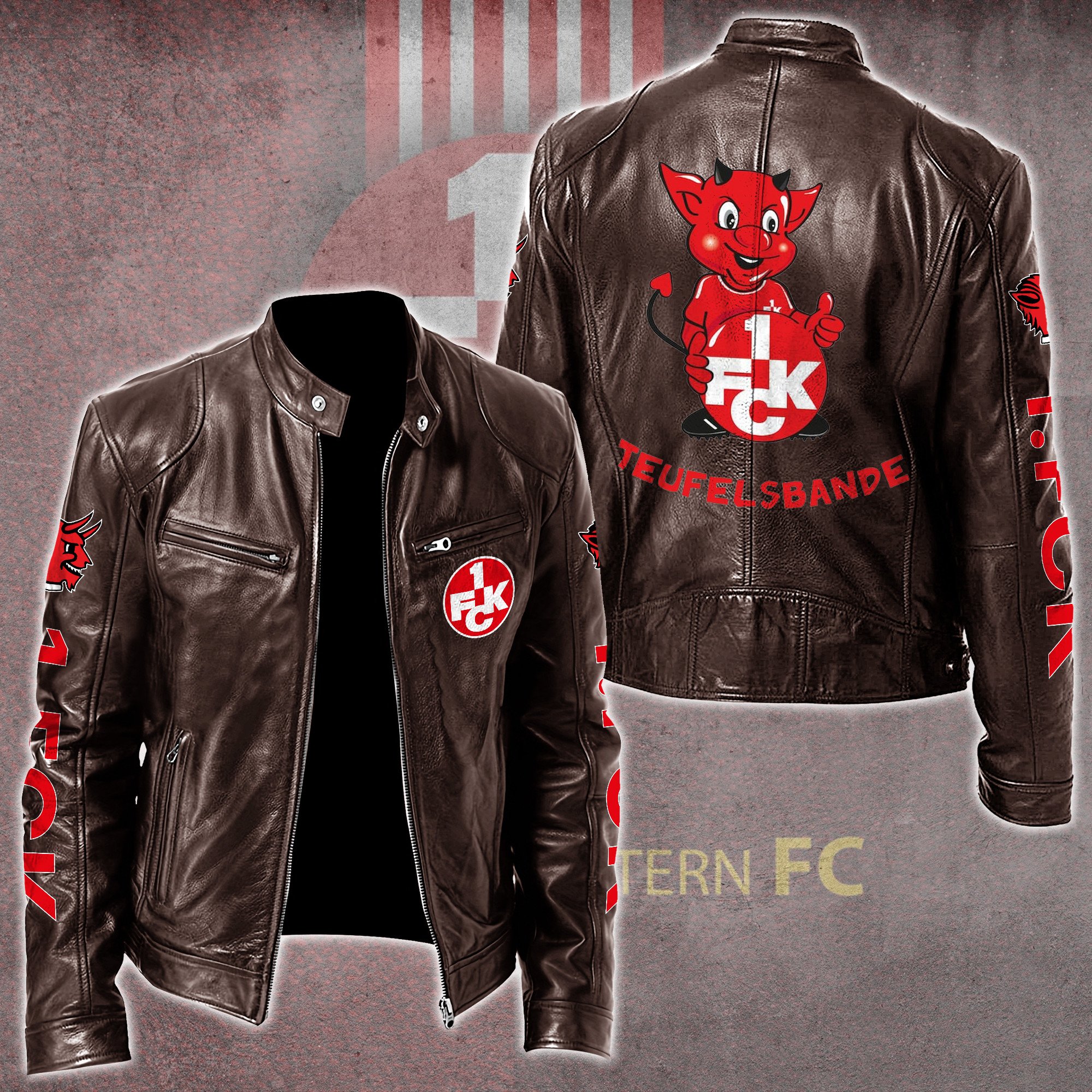 1 FC Kaiserslautern Bundesliga Leather Bomber Jacket