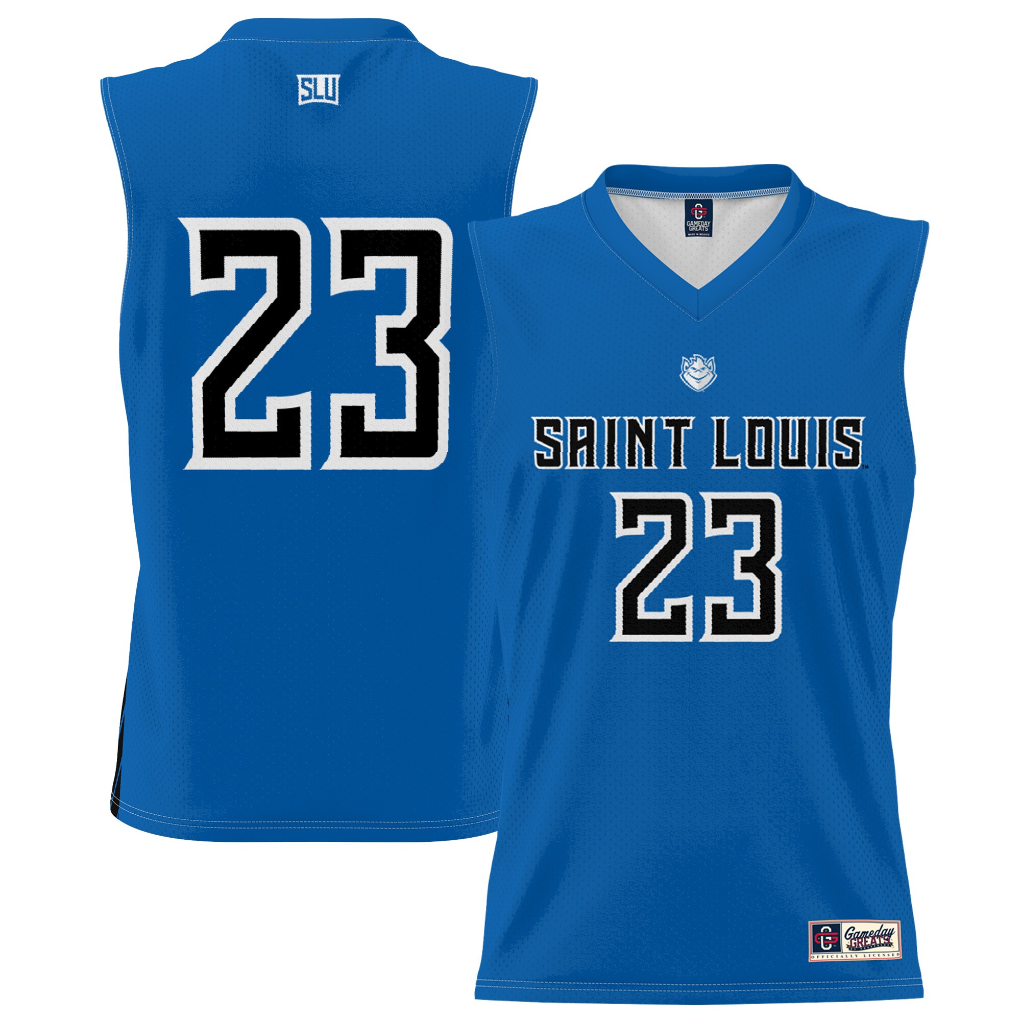 #23 Saint Louis Billikens Gameday Greats Unisex Lightweight Basketball Jersey - Blue