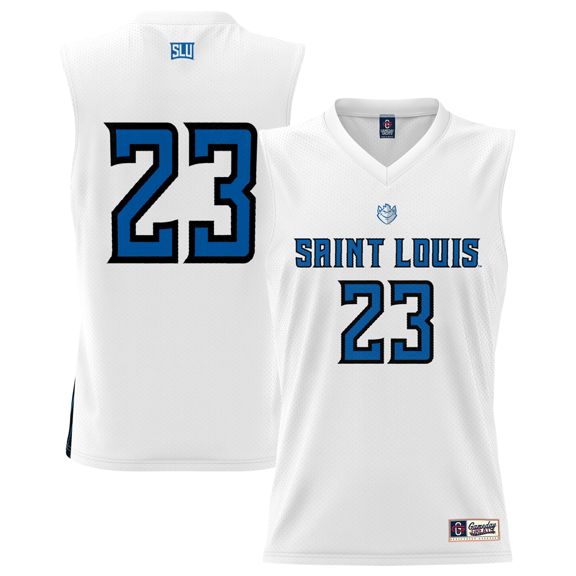 #23 Saint Louis Billikens Gameday Greats Unisex Lightweight Basketball Jersey - White