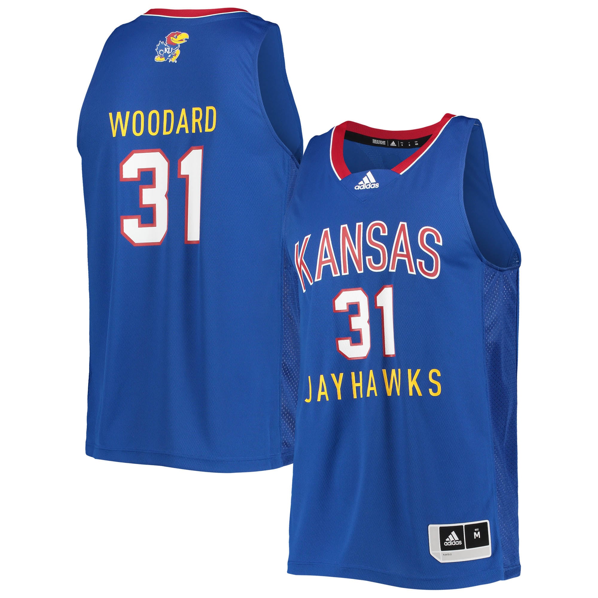 #31 Kansas Jayhawks Adidas Team Swingman Basketball Jersey - Royal