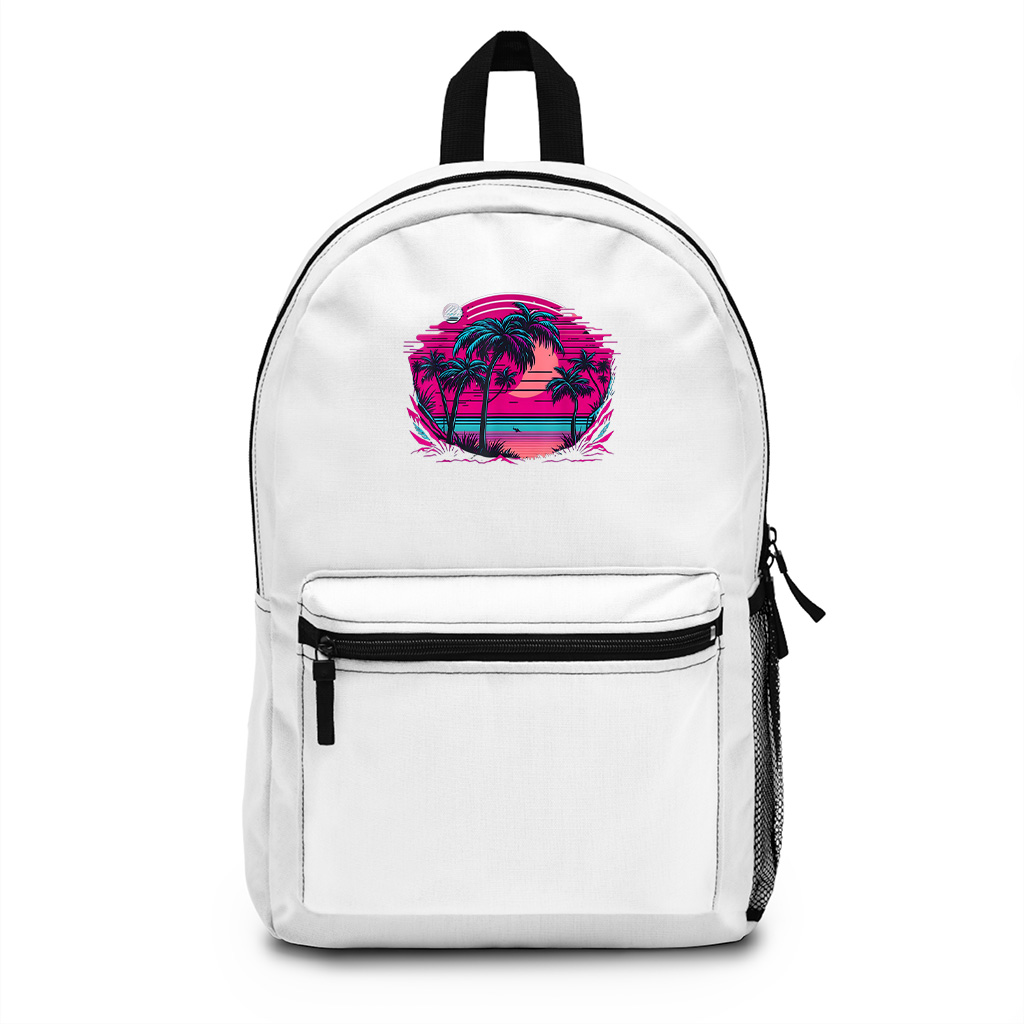 90S Vaporwave Aesthetic Palm Trees Retro Backpack