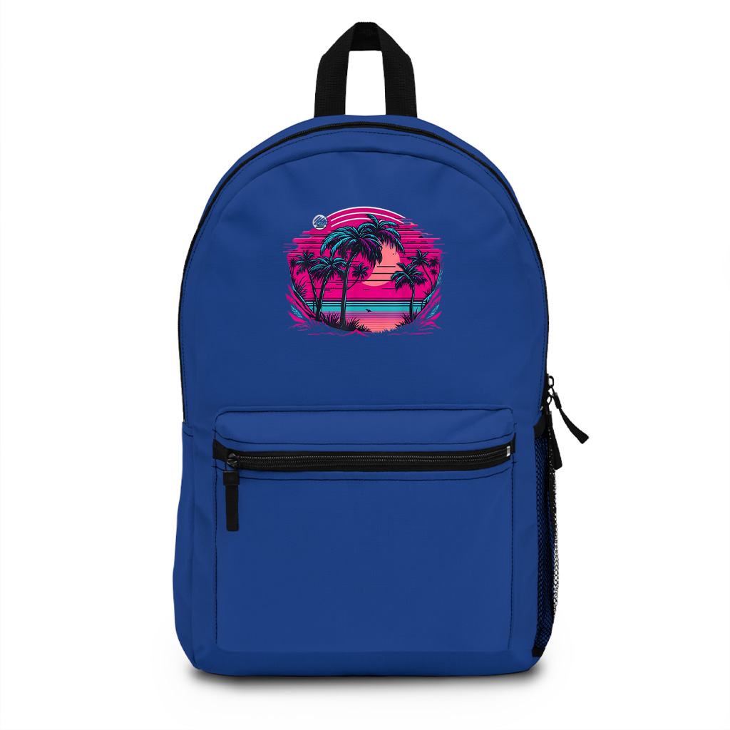 90S Vaporwave Aesthetic Palm Trees Retro Backpack - Image 3