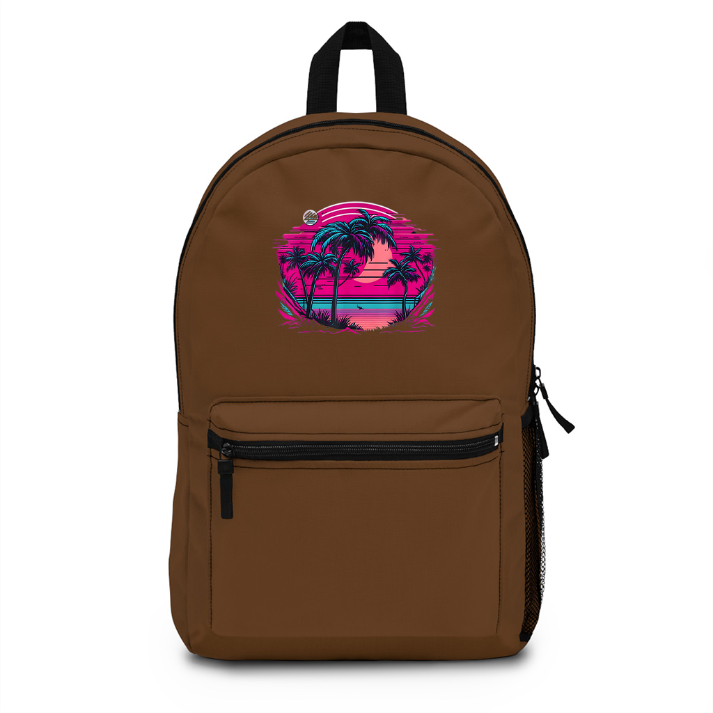 90S Vaporwave Aesthetic Palm Trees Retro Backpack - Image 4