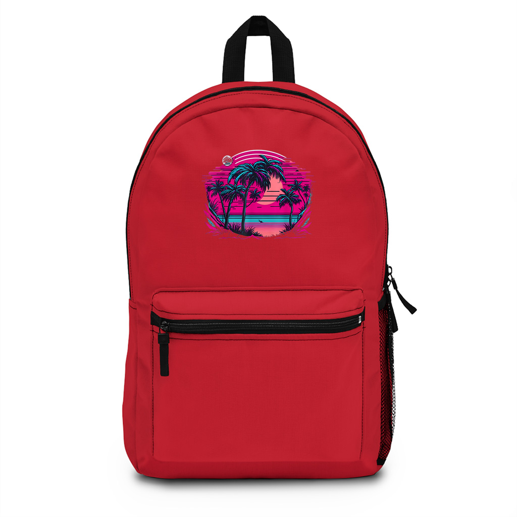 90S Vaporwave Aesthetic Palm Trees Retro Backpack - Image 7
