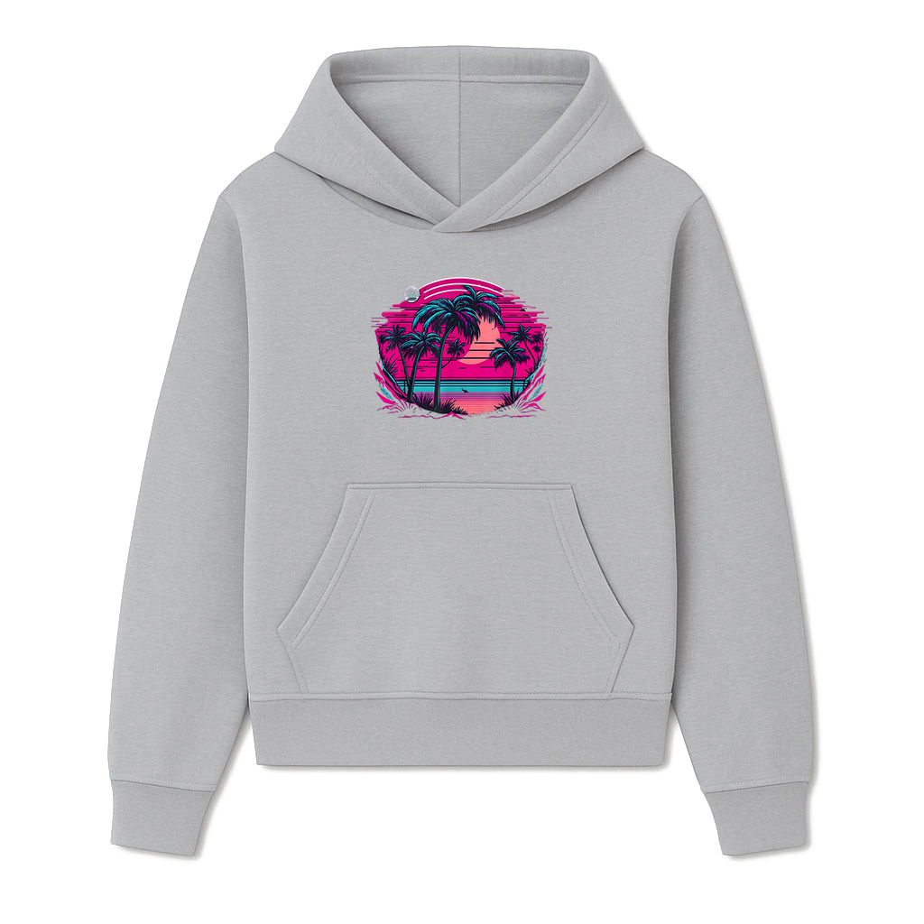 90S Vaporwave Aesthetic Palm Trees Retro Hoodie - Image 4