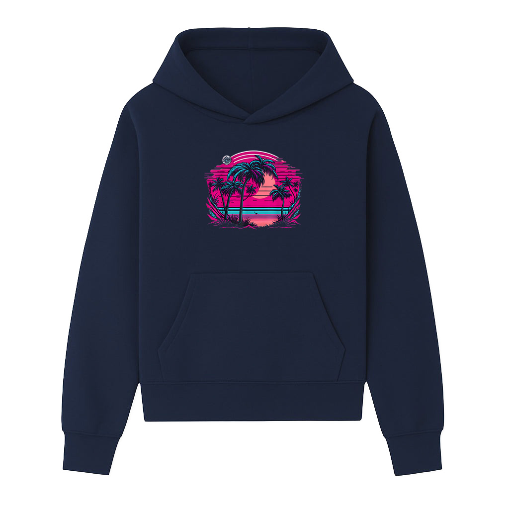 90S Vaporwave Aesthetic Palm Trees Retro Hoodie - Image 5
