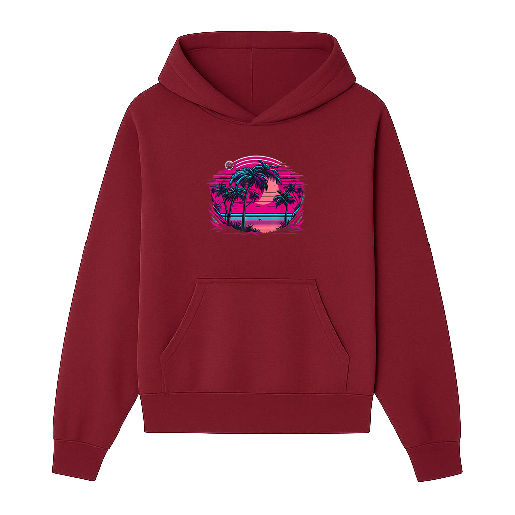 90S Vaporwave Aesthetic Palm Trees Retro Hoodie - Image 6
