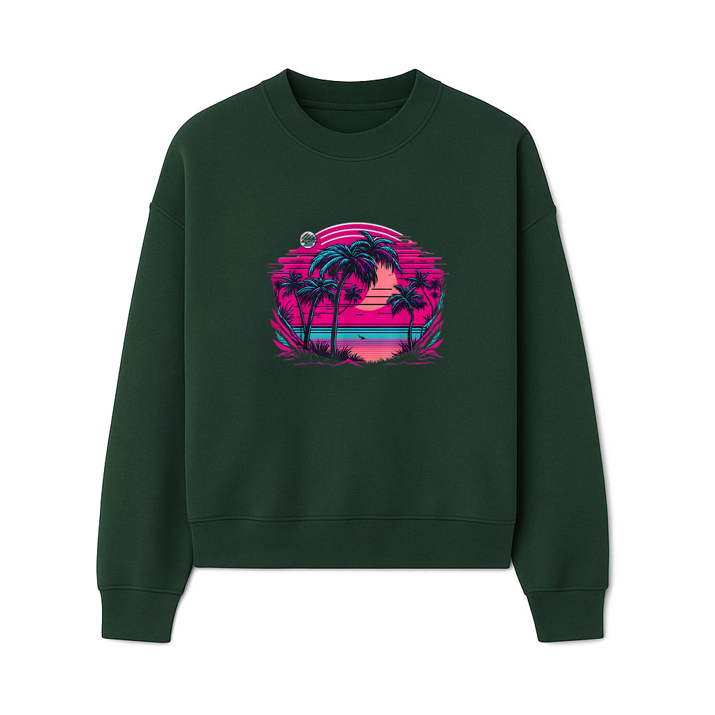 90S Vaporwave Aesthetic Palm Trees Retro Sweatshirts - Image 3
