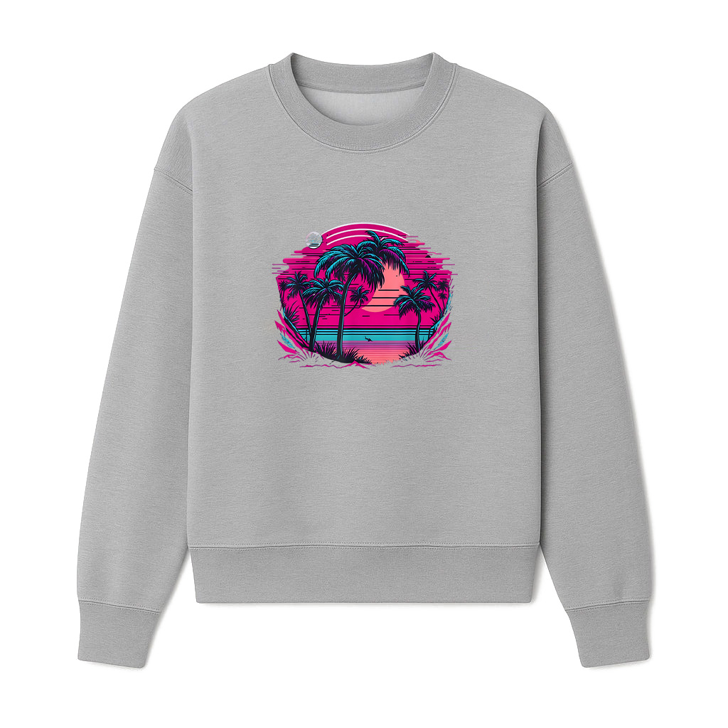 90S Vaporwave Aesthetic Palm Trees Retro Sweatshirts - Image 4