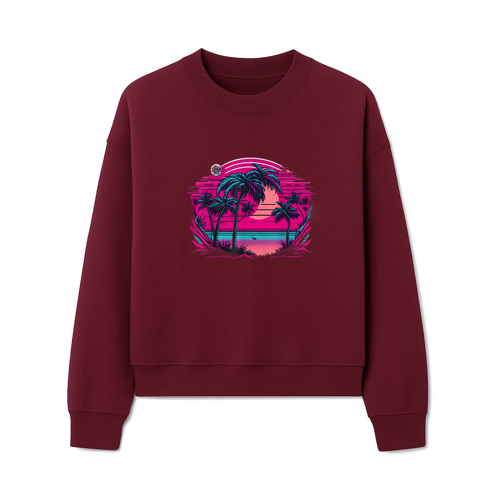 90S Vaporwave Aesthetic Palm Trees Retro Sweatshirts - Image 6