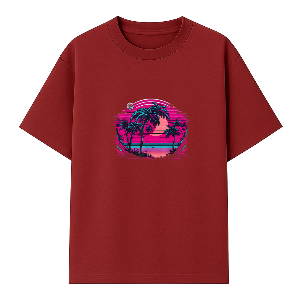 90S Vaporwave Aesthetic Palm Trees Retro T-Shirt - Image 6
