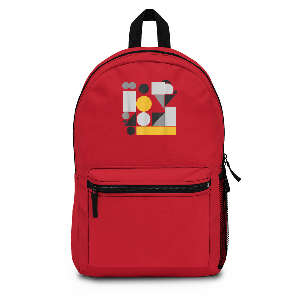 Abstract Art Geometric Pattern Backpack - Image 7