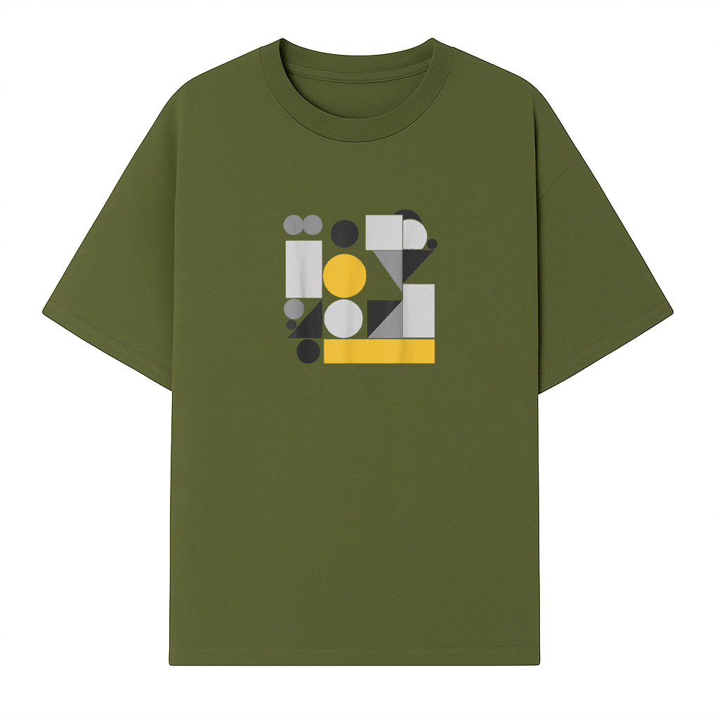 Abstract Art Geometric Pattern T-Shirt - Image 3