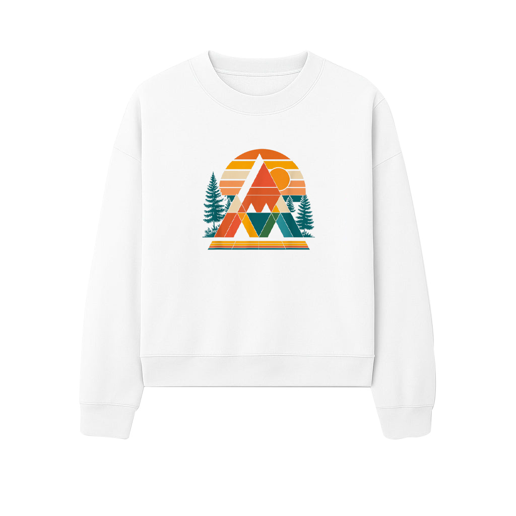 Abstract Art Mountain Sunset Nature Geometric Sweatshirts