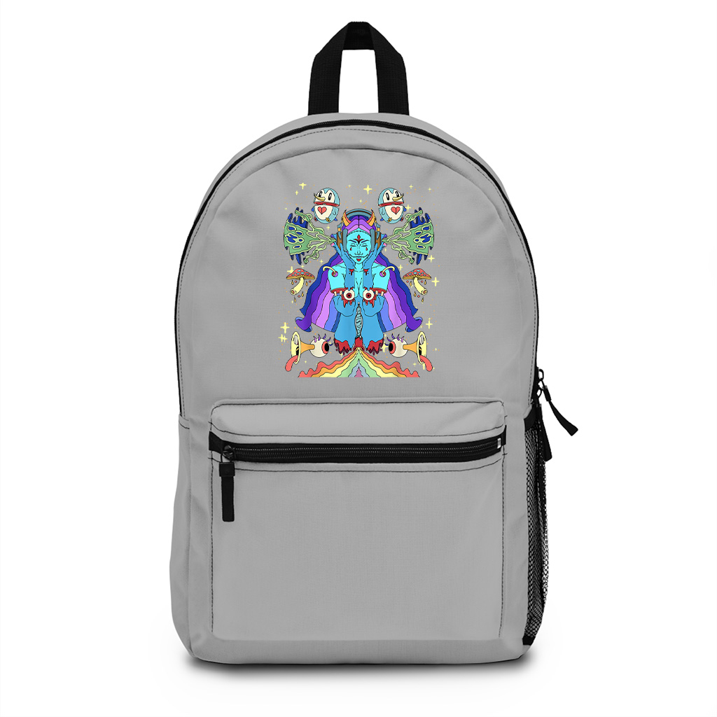 Abstract Art Sick Colorful Hippie Trippy Backpack - Image 5