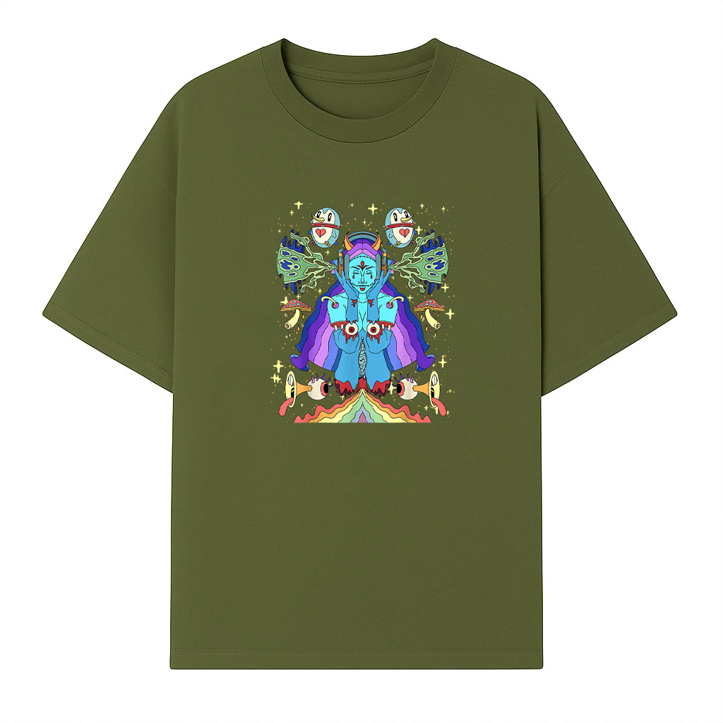 Abstract Art Sick Colorful Hippie Trippy T-Shirt - Image 3