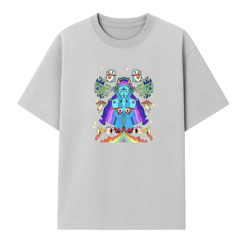 Abstract Art Sick Colorful Hippie Trippy T-Shirt - Image 4