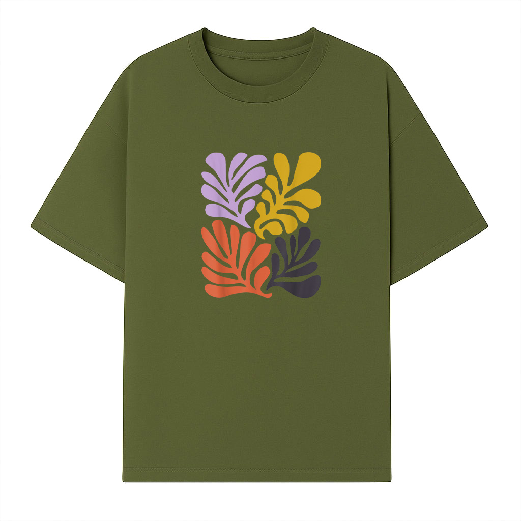 Abstract Botanical Art With Modern And Boho Vibes Matisse T-Shirt - Image 3