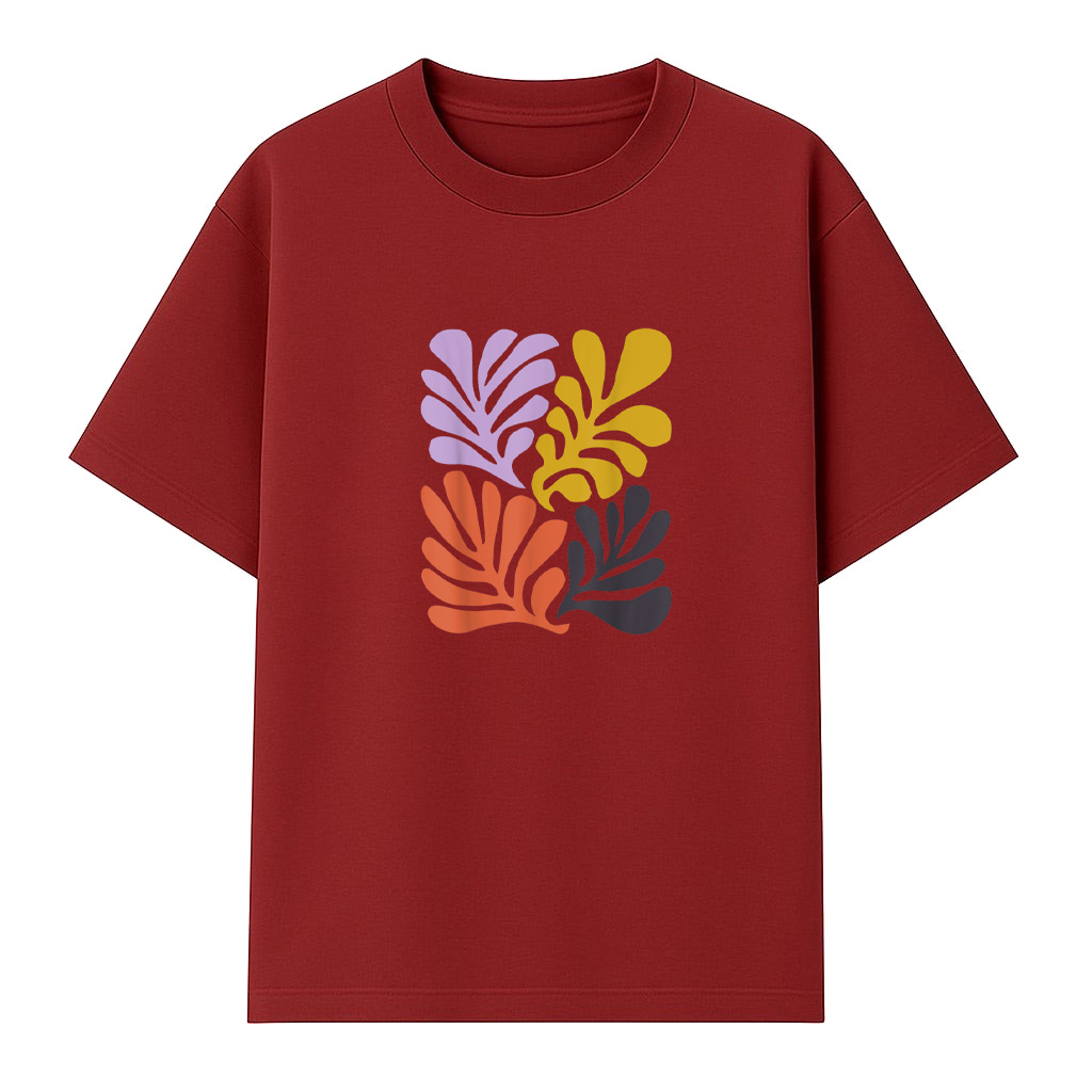 Abstract Botanical Art With Modern And Boho Vibes Matisse T-Shirt - Image 6
