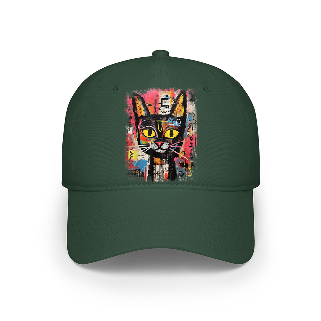 Abstract Cat Pop Art Graffiti Cat Cap - Image 4