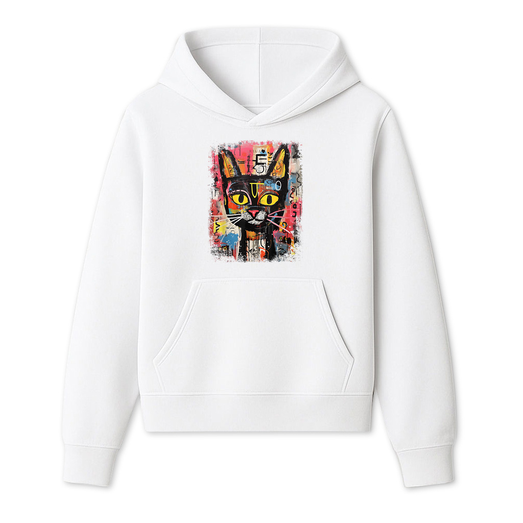 Abstract Cat Pop Art Graffiti Cat Hoodie