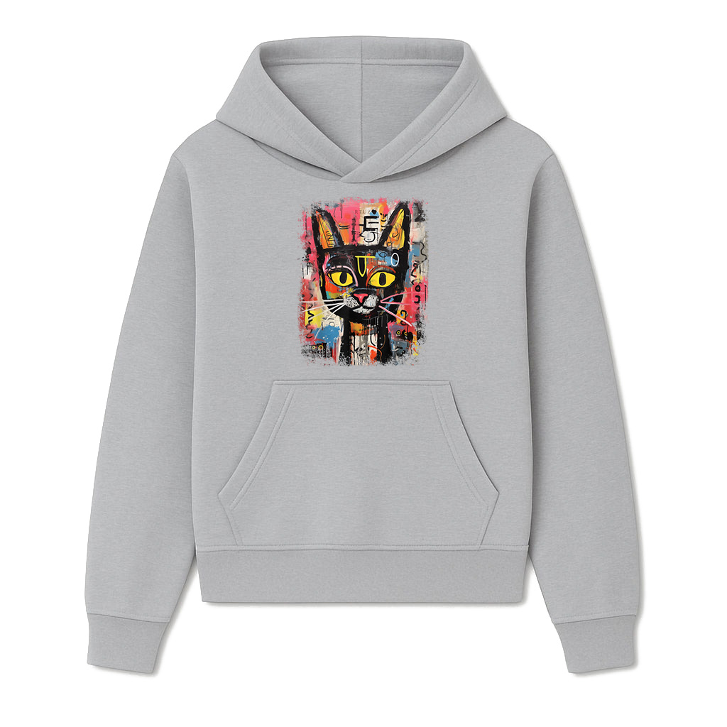 Abstract Cat Pop Art Graffiti Cat Hoodie - Image 4
