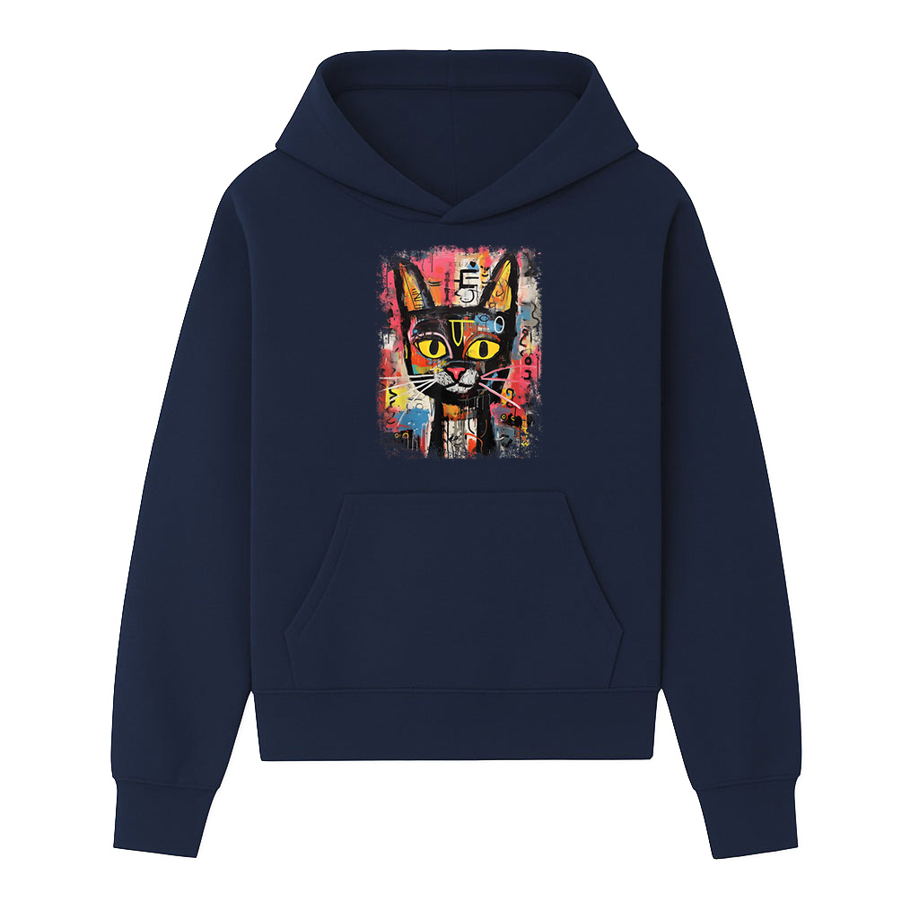 Abstract Cat Pop Art Graffiti Cat Hoodie - Image 5