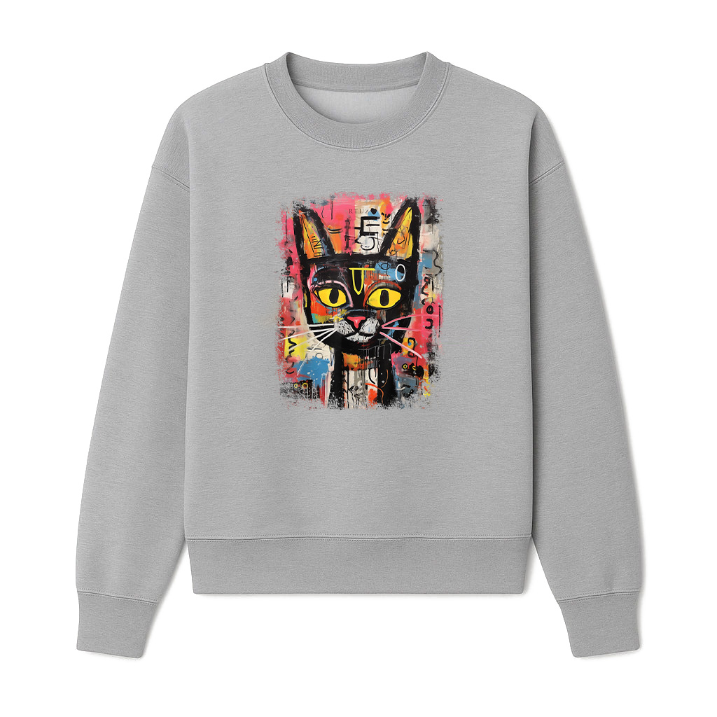 Abstract Cat Pop Art Graffiti Cat Sweatshirts - Image 4