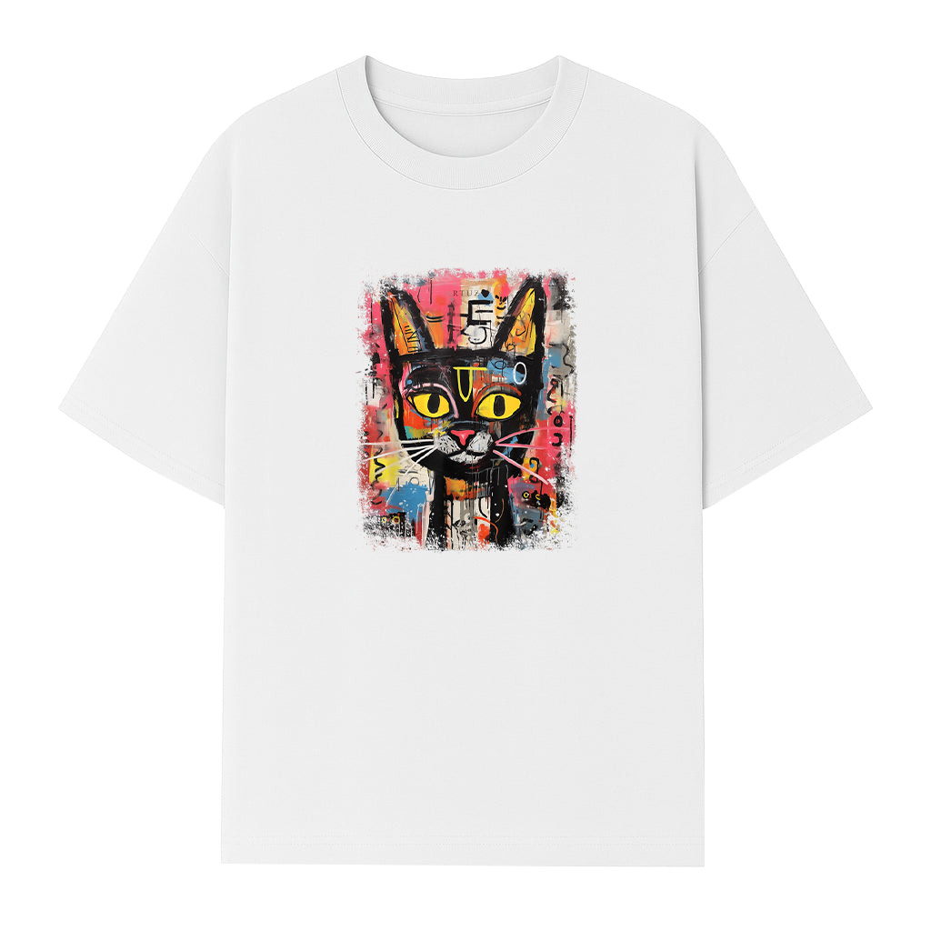 Abstract Cat Pop Art Graffiti Cat T-Shirt