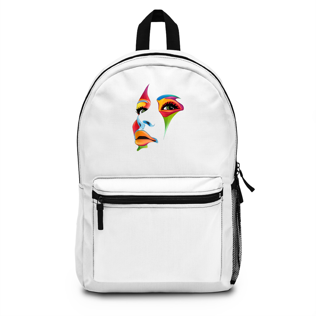 Abstract Colorful Woman Art Face Backpack