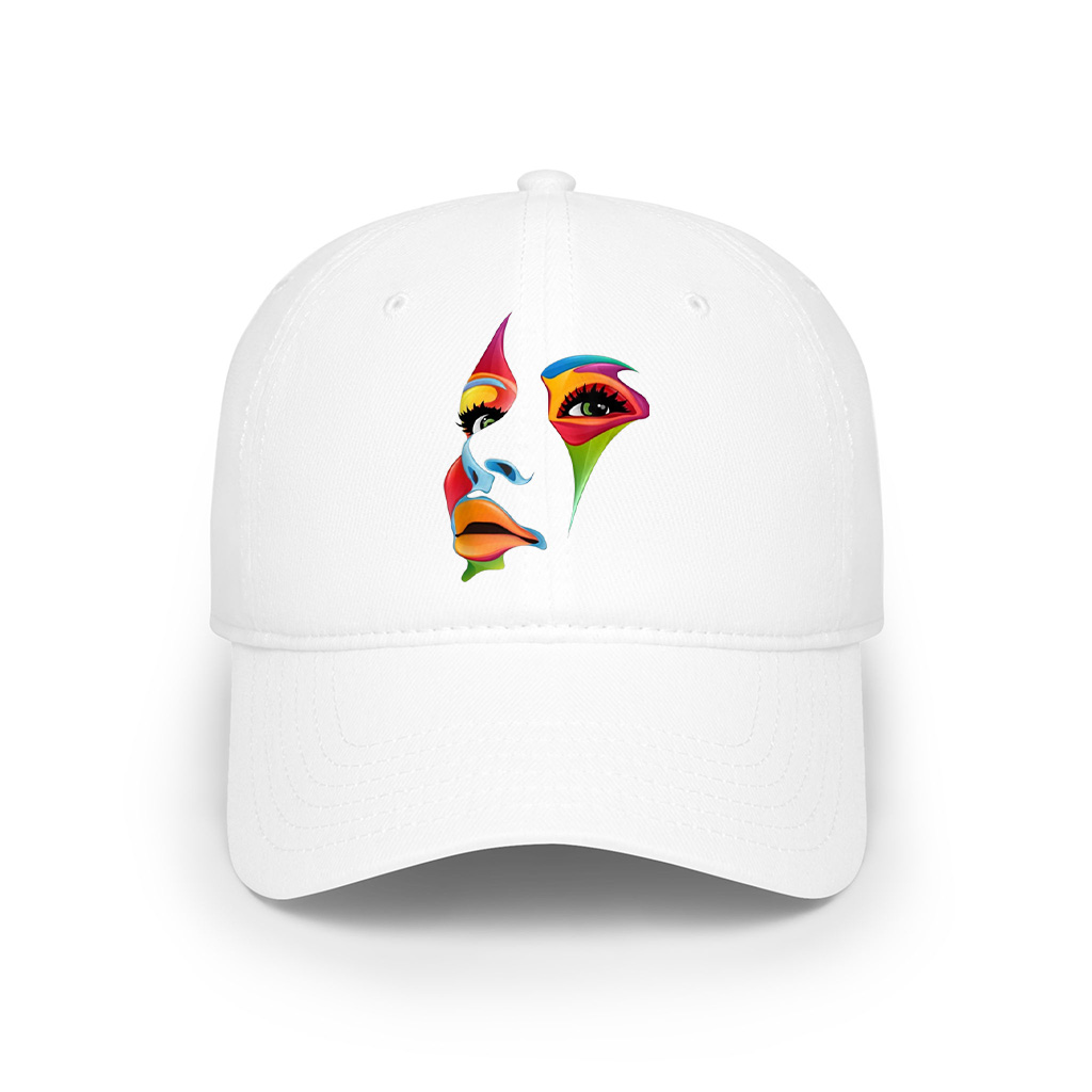 Abstract Colorful Woman Art Face Cap