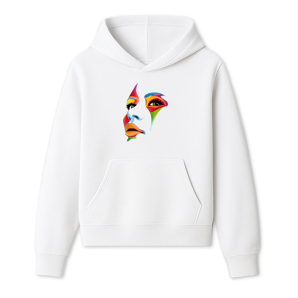 Abstract Colorful Woman Art Face Hoodie
