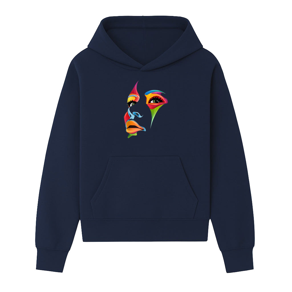 Abstract Colorful Woman Art Face Hoodie - Image 5