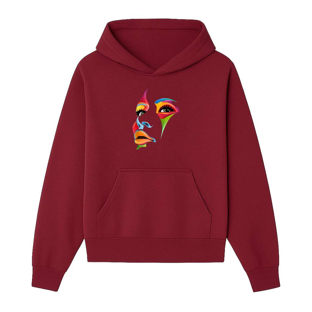 Abstract Colorful Woman Art Face Hoodie - Image 6