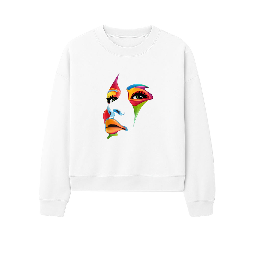 Abstract Colorful Woman Art Face Sweatshirts