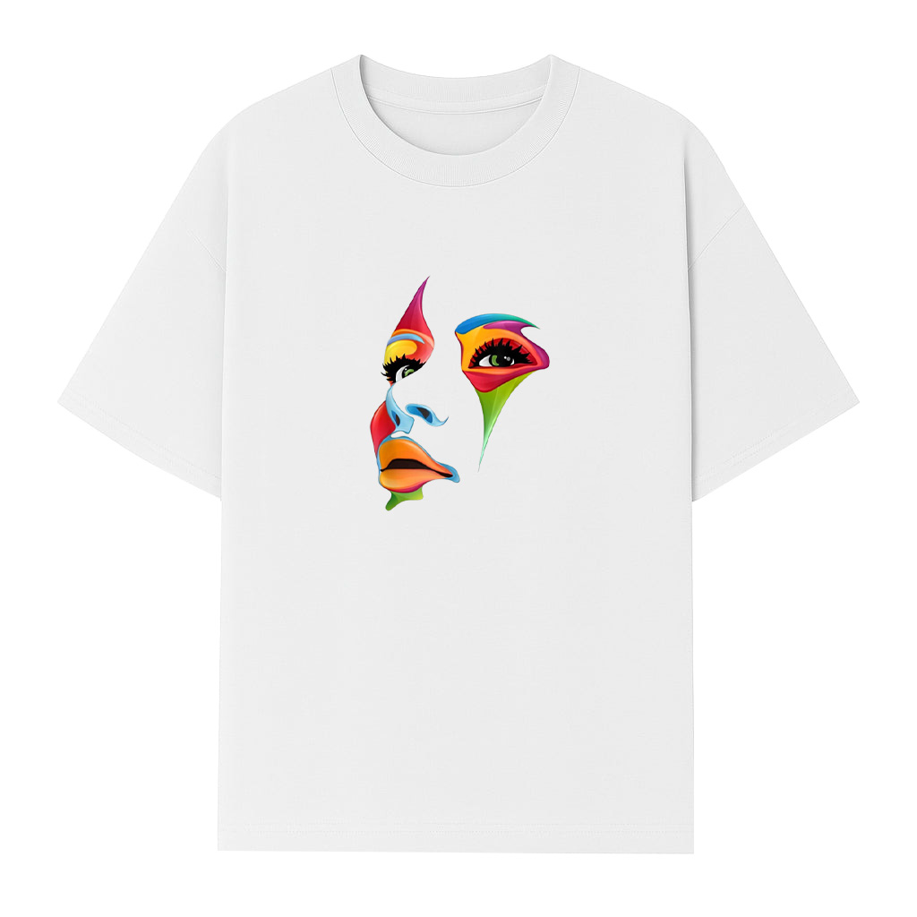 Abstract Colorful Woman Art Face T-Shirt