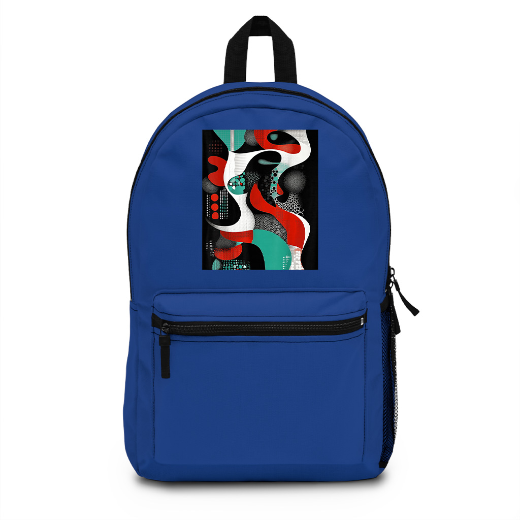 Abstract Geometric Modern Art Backpack - Image 3