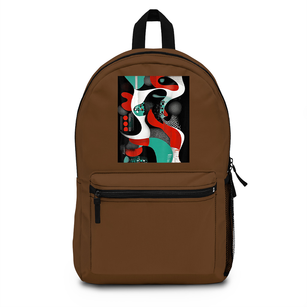 Abstract Geometric Modern Art Backpack - Image 4