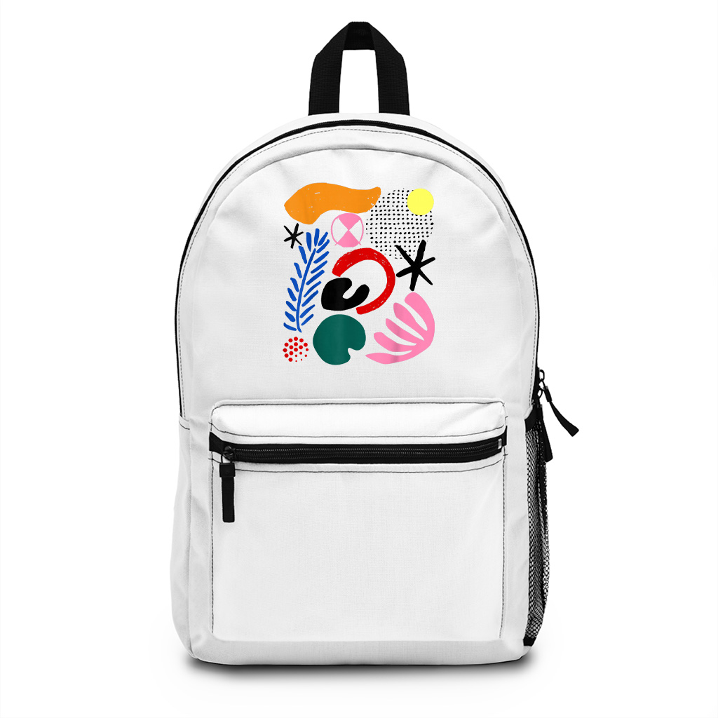 Abstract Gestural Organic Fluid Shapes ART GIFT Modernist Backpack