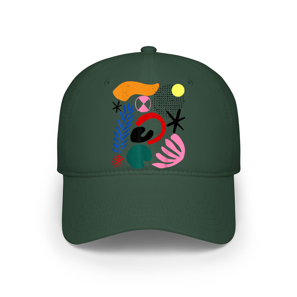 Abstract Gestural Organic Fluid Shapes ART GIFT Modernist Cap - Image 4