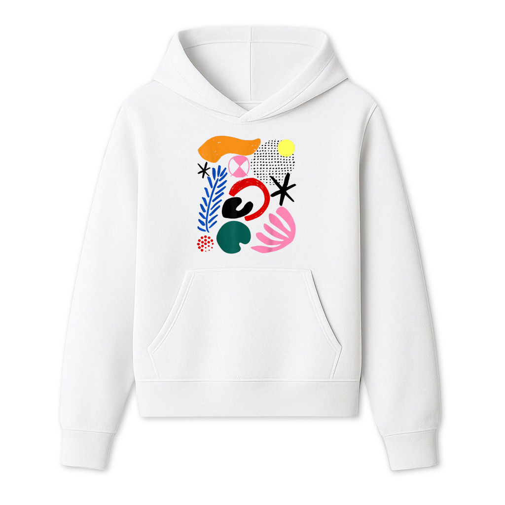 Abstract Gestural Organic Fluid Shapes ART GIFT Modernist Hoodie