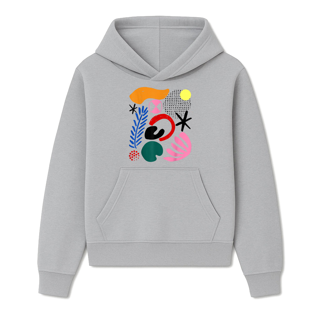 Abstract Gestural Organic Fluid Shapes ART GIFT Modernist Hoodie - Image 4