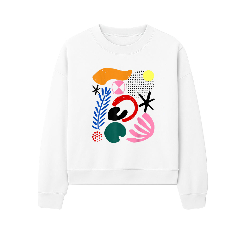 Abstract Gestural Organic Fluid Shapes ART GIFT Modernist Sweatshirts