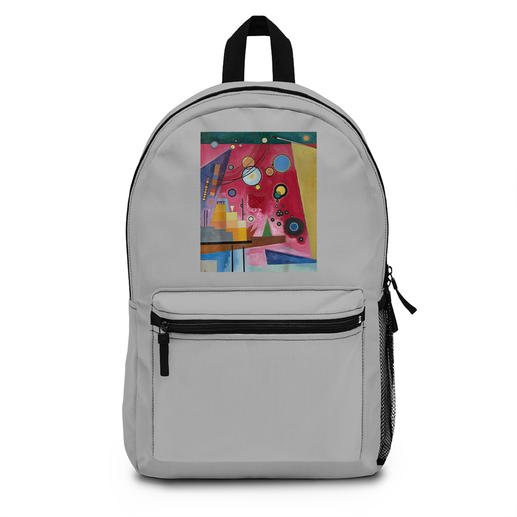 Abstract Painting Heavy Red Circles Triangles Backpack - Image 5