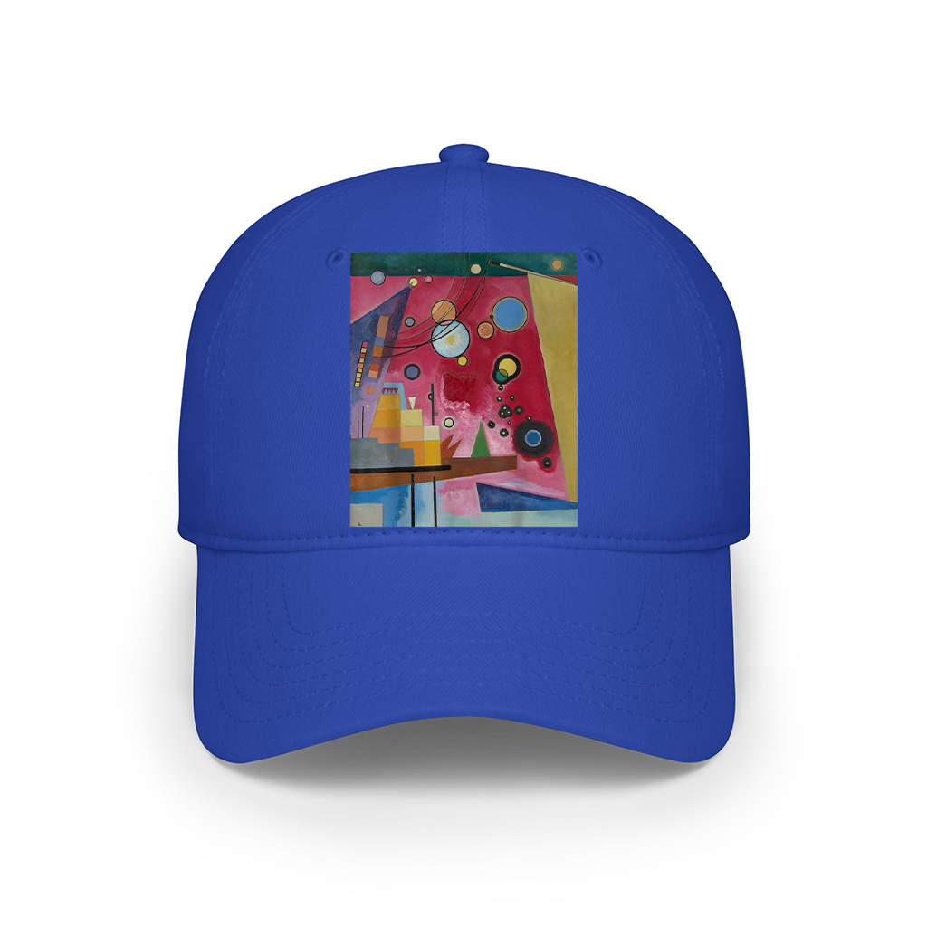 Abstract Painting Heavy Red Circles Triangles Cap - Image 3