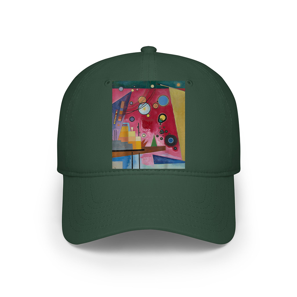 Abstract Painting Heavy Red Circles Triangles Cap - Image 4