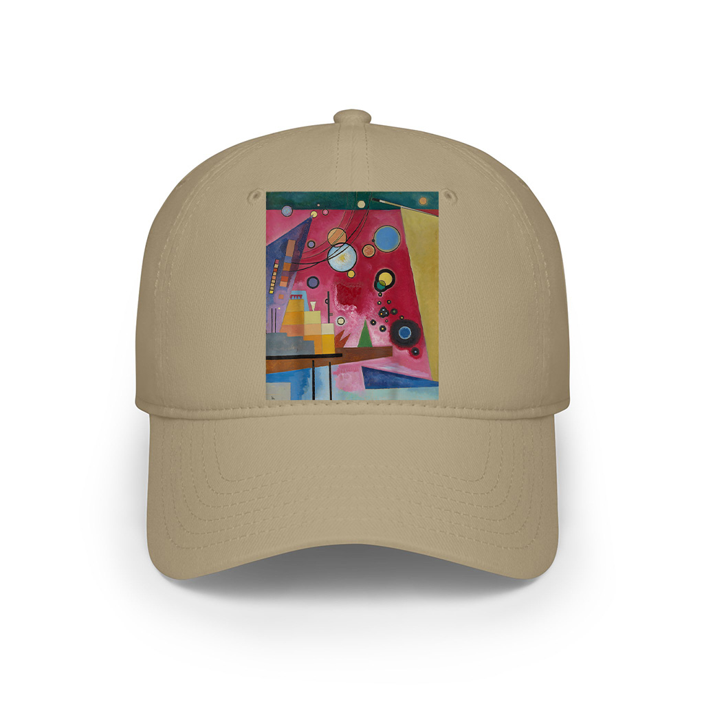 Abstract Painting Heavy Red Circles Triangles Cap - Image 5