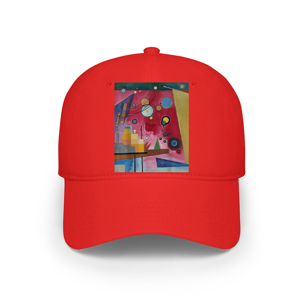 Abstract Painting Heavy Red Circles Triangles Cap - Image 7